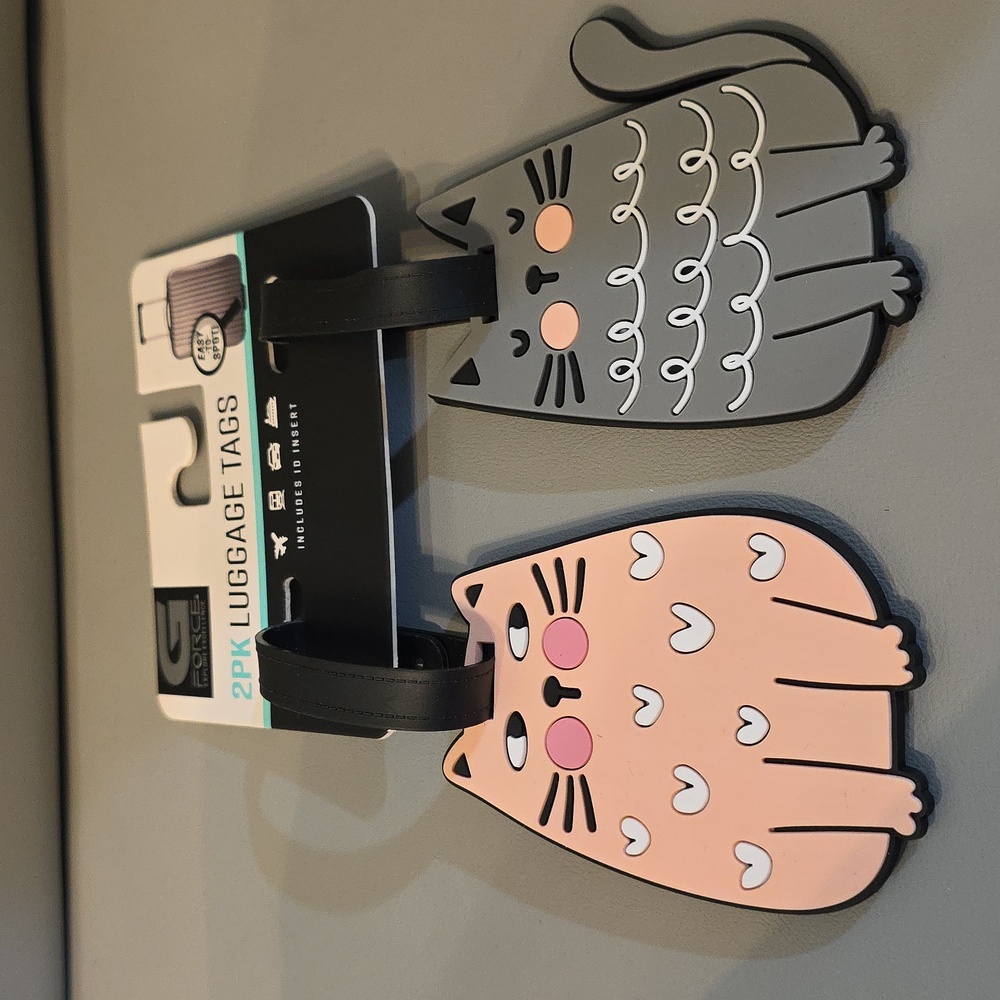 2 Pack Cat Luggage Tag NWT